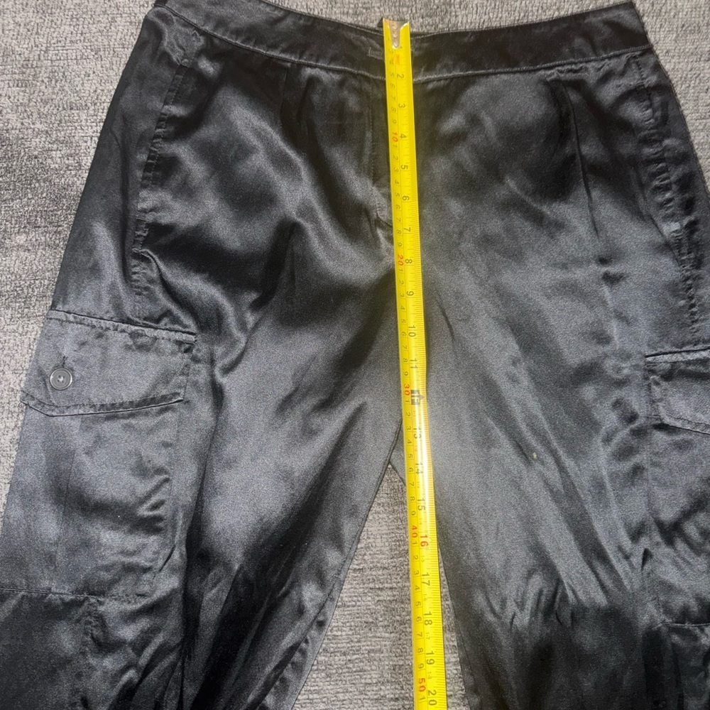 ✨ Chico’s Black Silk-Blend Cargo Jogger Pants Size 0.5 ✨ - Picture 13 of 16